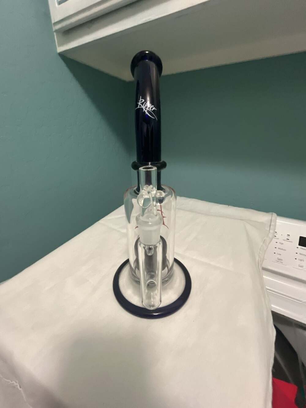 Ripper Glass  Piece with Blue Accents